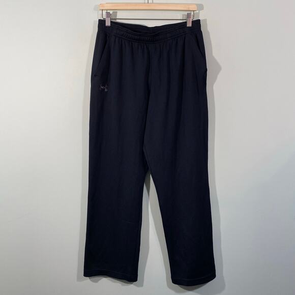 Under Armour Men's Black Straight Leg Embroidered Logo Athletic Pants Size L - Picture 1 of 7
